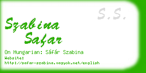 szabina safar business card