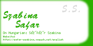 szabina safar business card